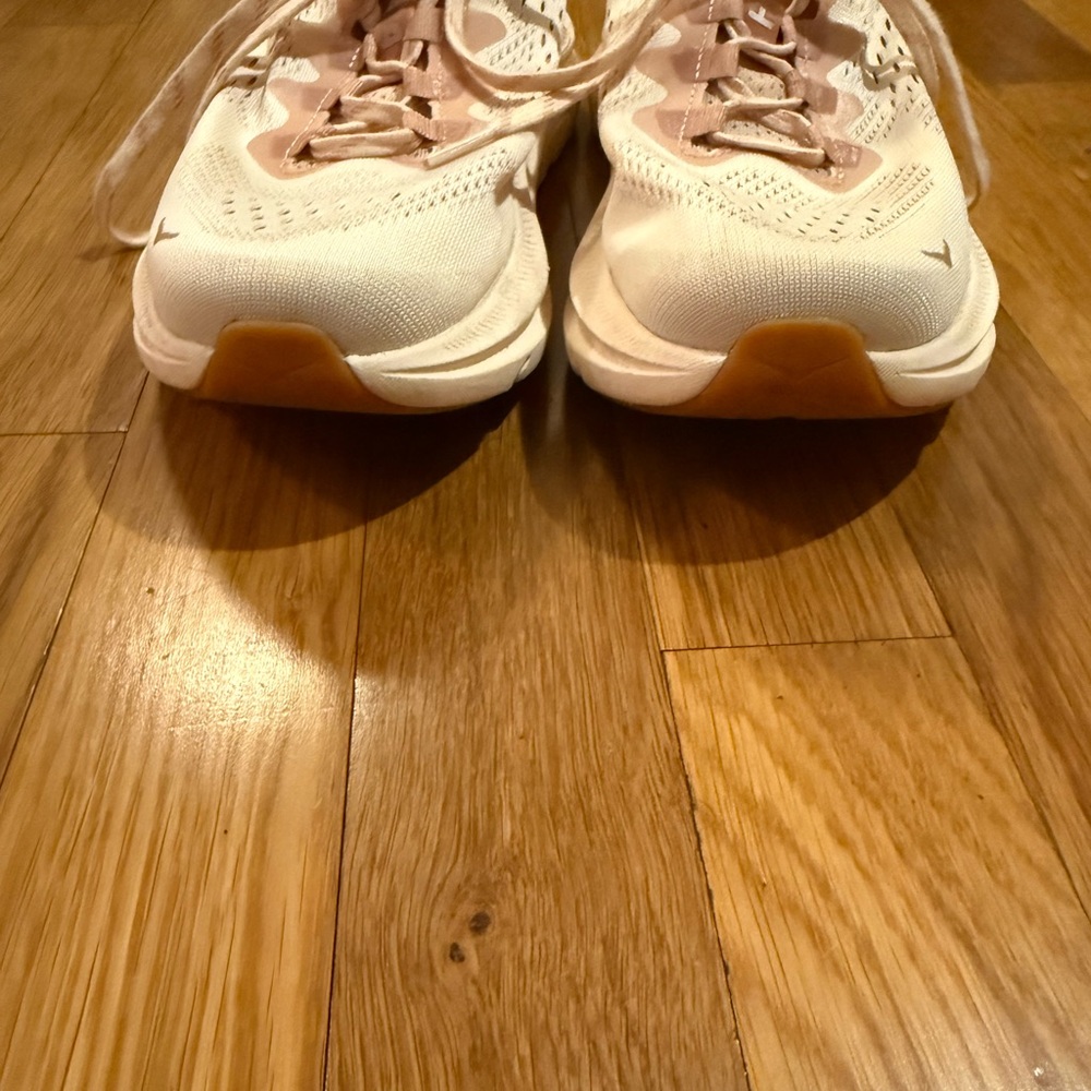 Hoka Women's Cream and Pink Sneakers - Picture 3 of 7